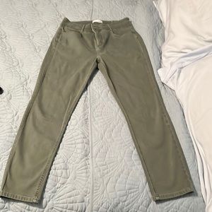 LOFT high rise skinny size 10 pants, green, lightly worn
